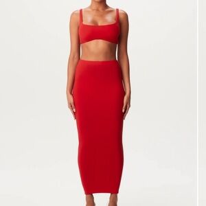 Naked Wardrobe Women’s 2 piece set red size medium
